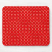 Blinkendes rotes Mousepad mit wenig weißen Herzen (Vorne)