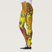 Blinkendes Spiral Fraktal Funky Abstrakt Art Leggings (Links)