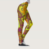 Blinkendes Spiral Fraktal Funky Abstrakt Art Leggings (Rechts)