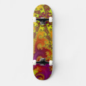 Blinkendes Spiral Fraktal Funky Abstrakt Art Skateboard (Vorderseite)