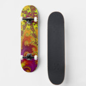 Blinkendes Spiral Fraktal Funky Abstrakt Art Skateboard (Vorne)
