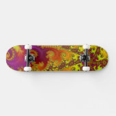 Blinkendes Spiral Fraktal Funky Abstrakt Art Skateboard (Horizontal)
