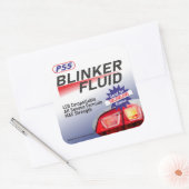 Blinker Fluid Aufkleber, benutzt, um Leute zu pran Quadratischer Aufkleber (Umschlag)