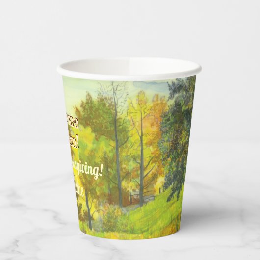 Blinker Wasserfarben-Papier-Becher Pappbecher (Links)