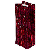 Blinkes Disco-Rot-Sequin-like Geschenktüte Für Weinflaschen (Rückseite Schrägansicht)