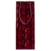 Blinkes Disco-Rot-Sequin-like Geschenktüte Für Weinflaschen (Rückseite)