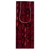 Blinkes Disco-Rot-Sequin-like Geschenktüte Für Weinflaschen (Vorderseite)