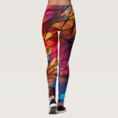 Blinkes festes Glas, lebhafte Farben, farbenfroh Leggings (Rückseite)