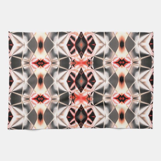 Blinkes Licht zu dunkler Verbindung, klarer Lachs Geschirrtuch (Horizontal)