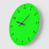 Blinkes Neon Green Accent Color Große Wanduhr (Winkel)