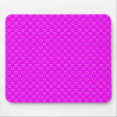 Blinkes rosa Mousepad mit weißgestrichenen Herzen (Vorne)
