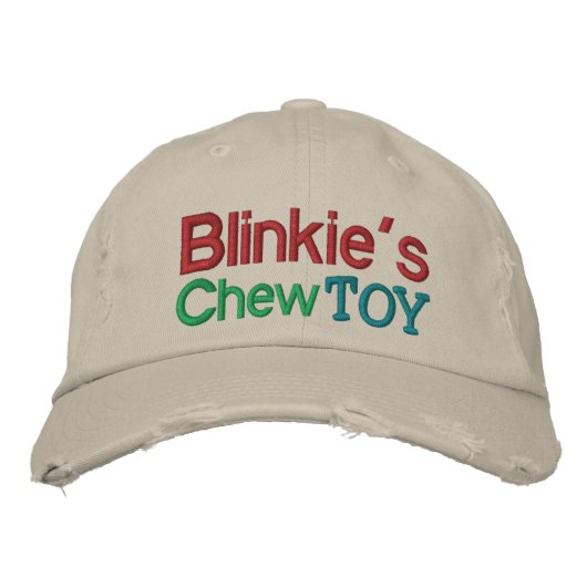 Blinkie's Chew Toy Cap von SRF Bestickte Baseballkappe (Vorderseite)
