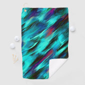 Blinkisch von blau bis cyan, und rote Flecken Golfhandtuch (Insitu)