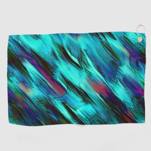 Blinkisch von blau bis cyan, und rote Flecken Golfhandtuch (Horizontal)
