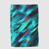 Blinkisch von blau bis cyan, und rote Flecken Golfhandtuch (Vorderseite)