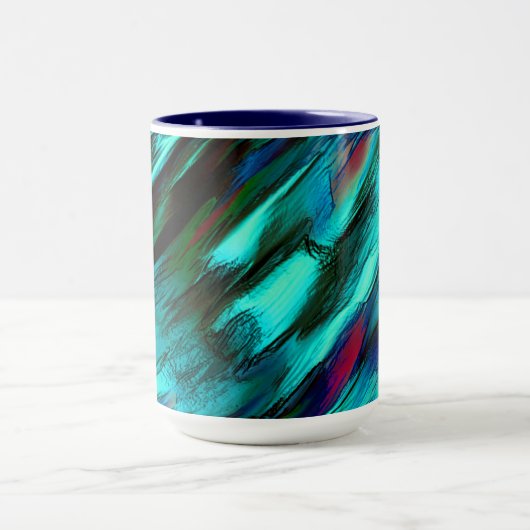 Blinkisch von blau bis cyan, und rote Flecken Tasse (Zentrum)