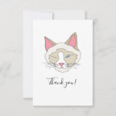 Blinkkatze Dankeskarte (Vorderseite)