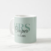 Blinkname mit dem farbigen Text für den Pfefferbla Kaffeetasse (Vorderseite Links)