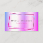 Blinkrosa Lila holografische Design-Trends Visitenkarte (Vorderseite)
