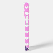 Blinkrosa und Lila Monogramm Case-Mate iPhone Hülle (Rückseite / Links)