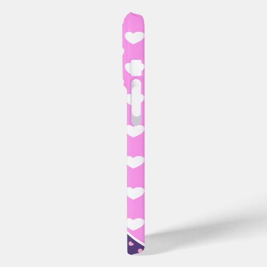 Blinkrosa und Lila Monogramm Case-Mate iPhone Hülle (Rückseite / Links)