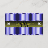 Blinky Blue Yellow Black Sparkle Jewels Monogram Visitenkarte (Vorderseite)