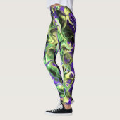 Blinky Loud Colorful Boho Hippie Fraktal Marble Leggings (Links)