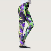 Blinky Loud Colorful Boho Hippie Fraktal Marble Leggings (Rechts)
