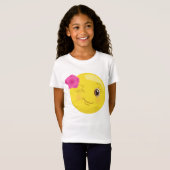 Blinzeln BlumenEmoji T - Shirt (Vorne ganz)