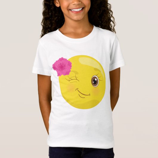 Blinzeln BlumenEmoji T - Shirt (Vorderseite)