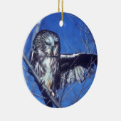 Blinzeln der Eule Keramik Ornament (Rechts)