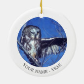 Blinzeln der Eule Keramikornament (Hinten)