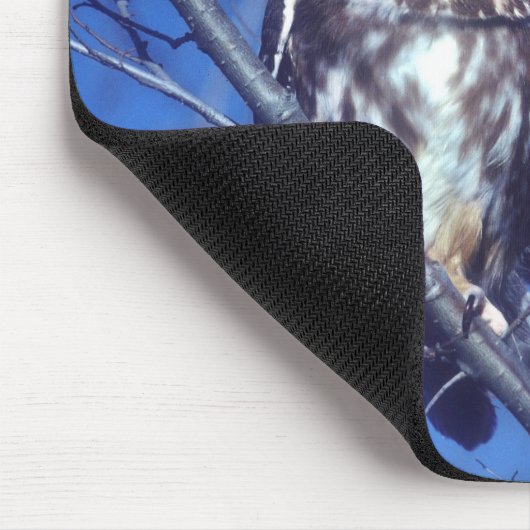 Blinzeln der Eule Mousepad (Ecke)