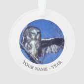 Blinzeln der Eule Ornament (Rückseite)