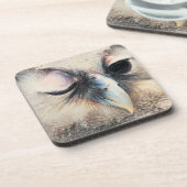 Blinzeln der Eule Untersetzer (Linke Seite)