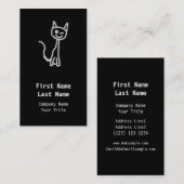 Blinzeln der grauen Katze Visitenkarte (Vorne/Hinten)