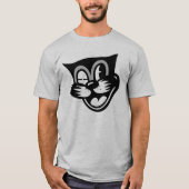 Blinzeln der schwarzen Katze T-Shirt (Vorderseite)