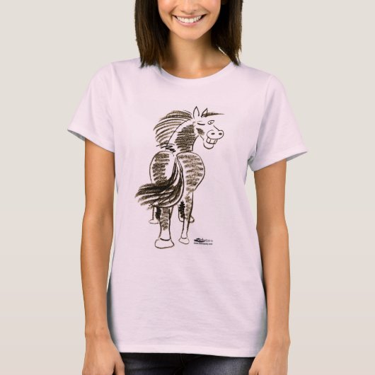 Blinzeln des Pferdeviel Glück! T-Shirt (Vorderseite)