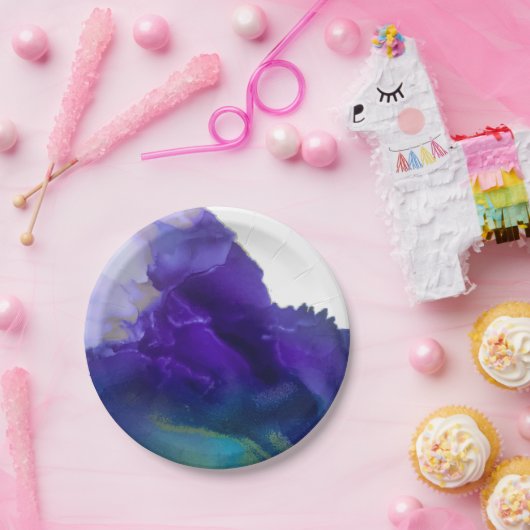 Blinzeln eines Party-Tellers des Auges | AQUAMARIN Pappteller (Party)