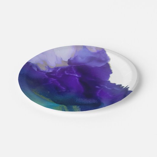 Blinzeln eines Party-Tellers des Auges | AQUAMARIN Pappteller (Schrägansicht)