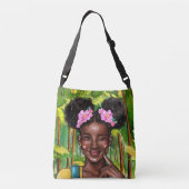 Blinzeln für Mädchenkreuzkörper Tragetaschen Mit Langen Trägern (Rückseite)