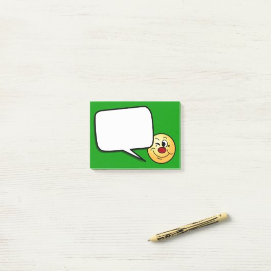 Blinzeln Post-it Klebezettel (Auf Schreibtisch)