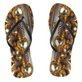 Blinzeln! Schöner Chaoschmuck in Gold Badesandalen (Fußbett)