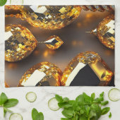 Blinzeln! Schöner Chaoschmuck in Gold Geschirrtuch (Gefaltet)