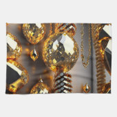 Blinzeln! Schöner Chaoschmuck in Gold Geschirrtuch (Horizontal)