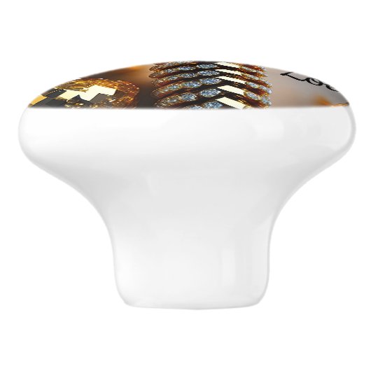 Blinzeln! Schöner Chaoschmuck in Gold Keramikknauf (Seitenansicht)