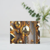 Blinzeln! Schöner Chaoschmuck in Gold Postkarte (Stehend Vorderseite)