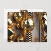 Blinzeln! Schöner Chaoschmuck in Gold Postkarte (Vorne/Hinten)