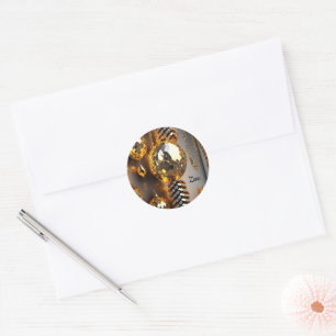 Blinzeln! Schöner Chaoschmuck in Gold Runder Aufkleber