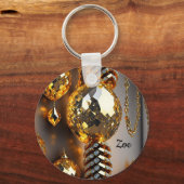 Blinzeln! Schöner Chaoschmuck in Gold Schlüsselanhänger (Vorderseite)